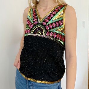 Vintage sequin top